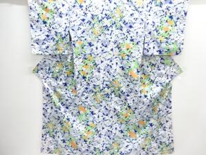 草花模様小紋着物